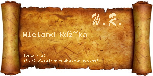 Wieland Réka névjegykártya