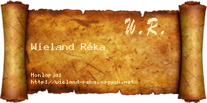 Wieland Réka névjegykártya